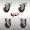 Service Caster 3 Inch SS High Temp Glass Filled Nylon Swivel Top Plate Caster Set with 2 Rigid SCC-SS20S314-GFNSHT-2-R-2 - alternate 1